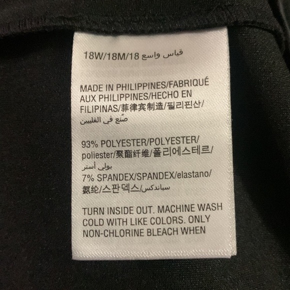 INC International Concepts NWT Plus Size Printed Tulip Hem Pants Black Size 18W - Picture 8 of 10